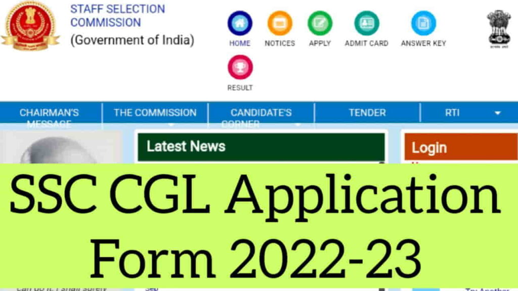 SSC CGL Application Form 2022-23