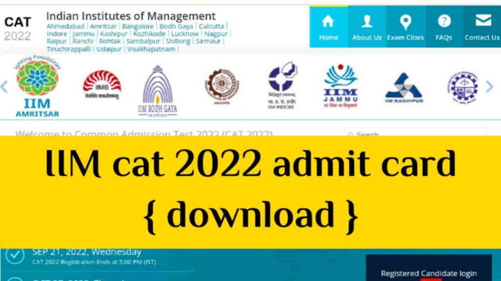 IIM Cat 2022 Admit Card
