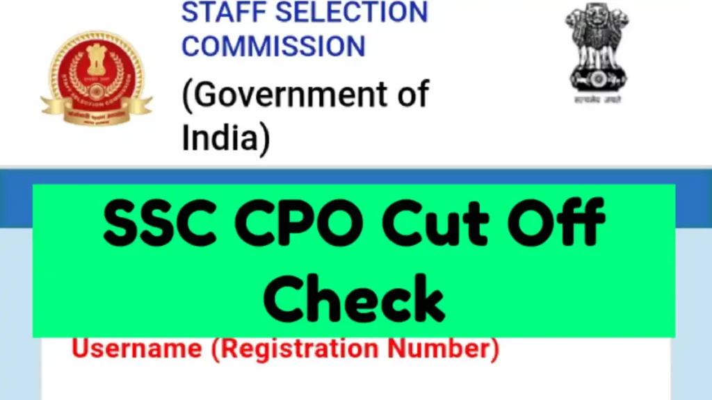 SSC CPO Cut off 2022