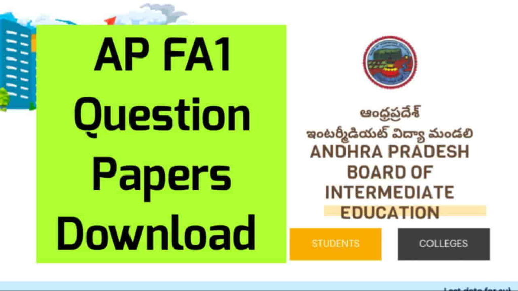 FA1 Question Papers 2022 Telugu