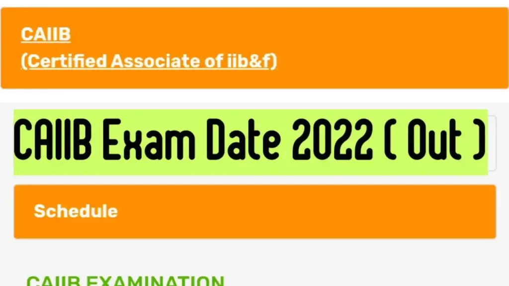 Caiib Exam Date 2022