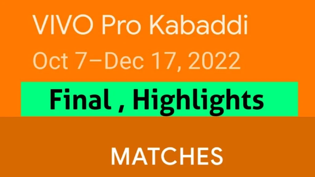 Pro Kabaddi Final