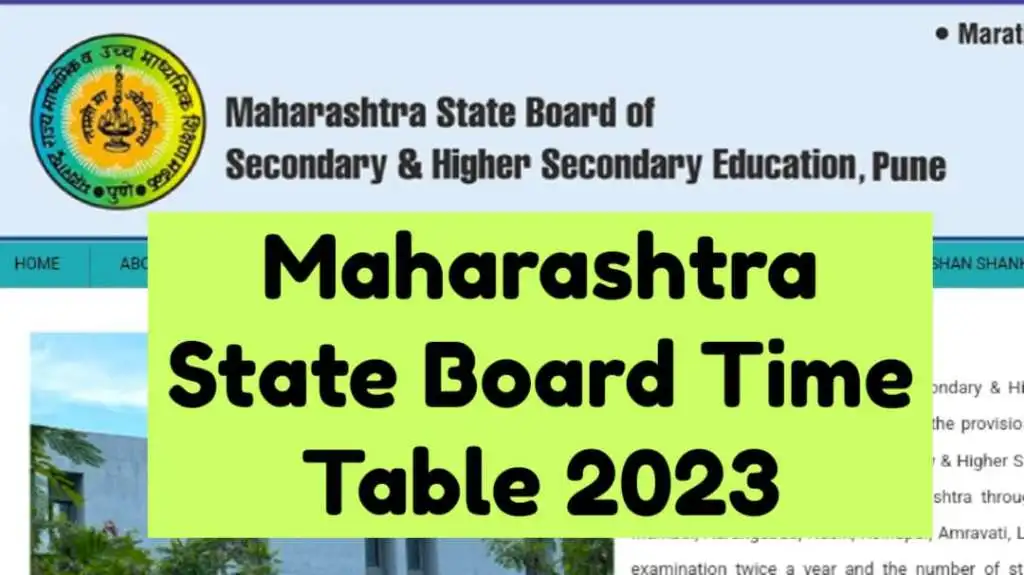 Maharashtra State Board Time Table 