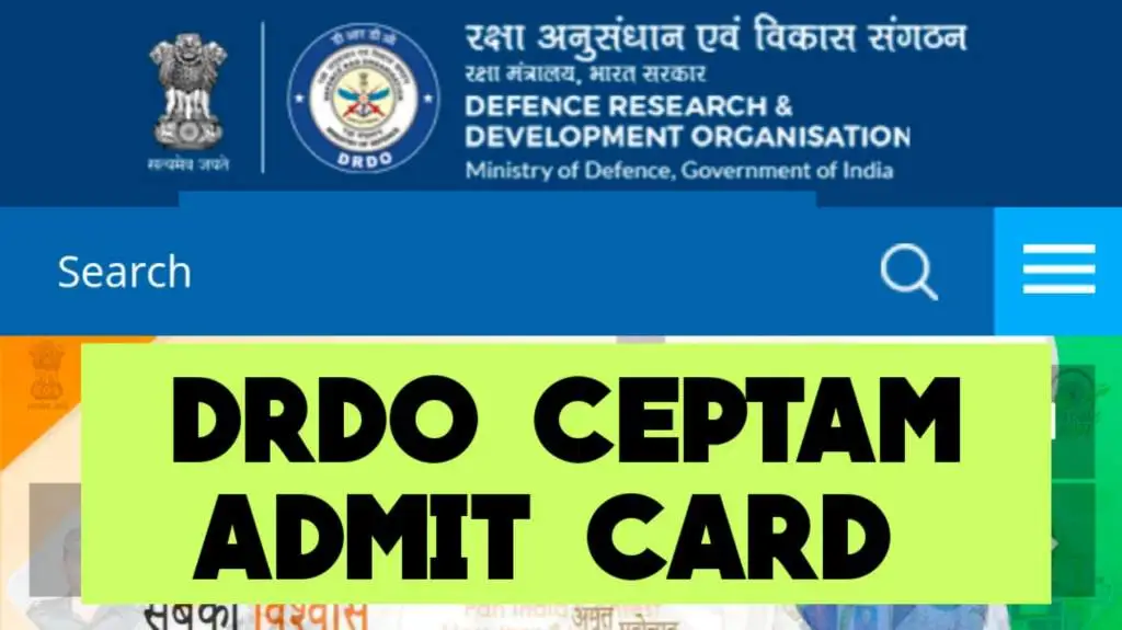 DRDO CEPTAM Admit Card