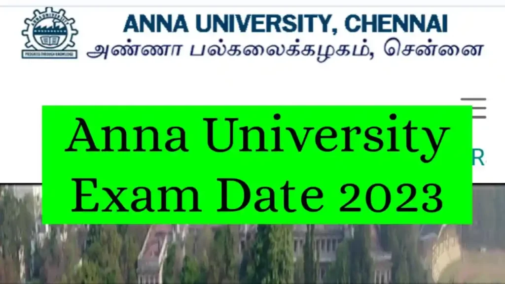 Anna University Exam Date
