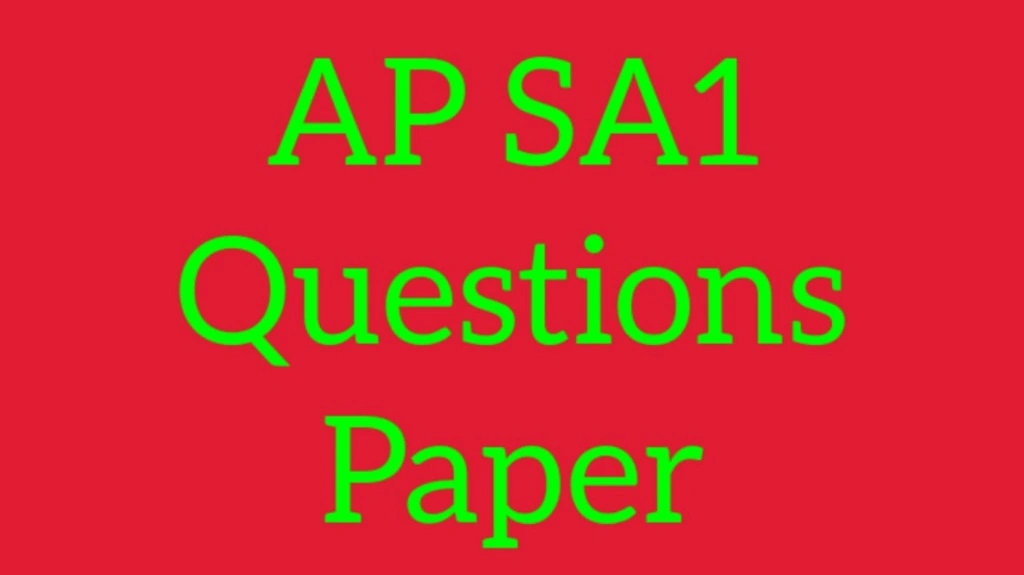 AP SA1 Question Paper