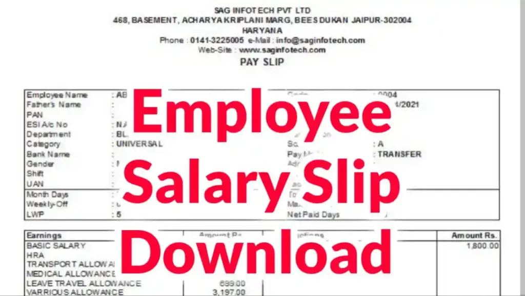Employee Salary Slip 2023 