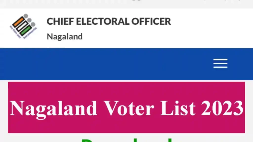 Nagaland Voter List 2023