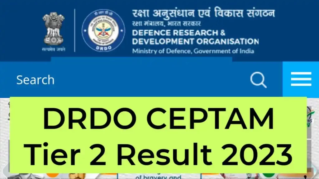 DRDO CEPTAM Tier 2 Result 2023