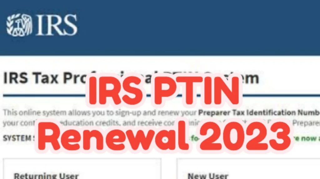 IRS PTIN Renewal 
