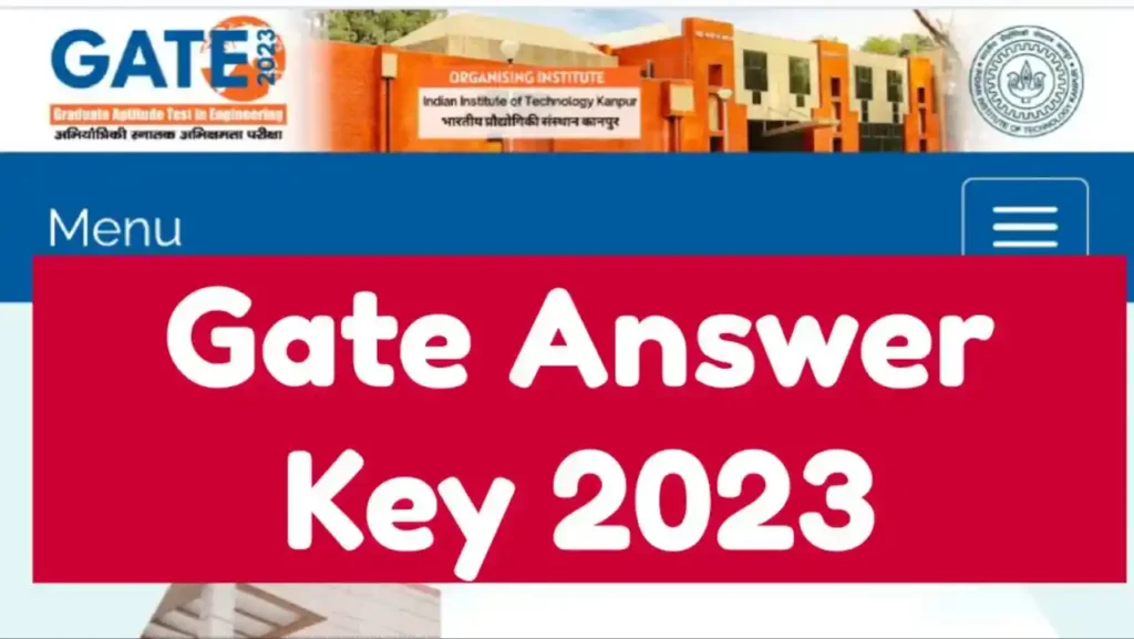 GATE Answer Key 2023