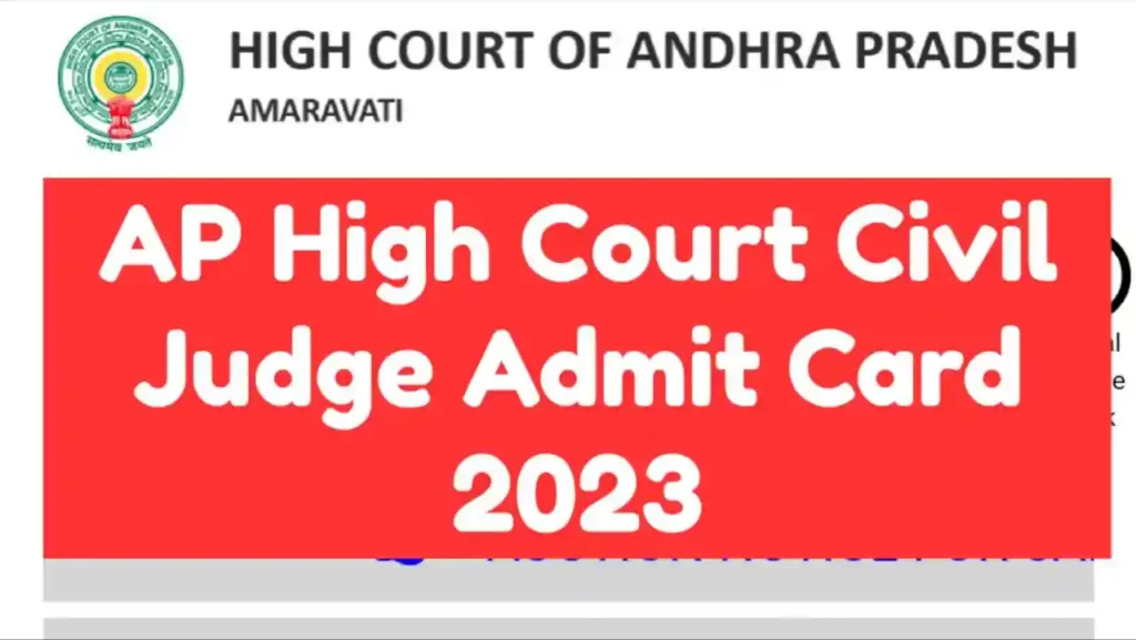AP High Court Civil Judge Admit Card 2023