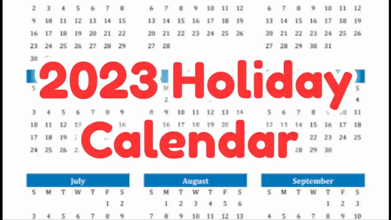 2023 Calendar With Holidays In India, Bank, School, State Wise Leave -  Urbanaffairskerala.org