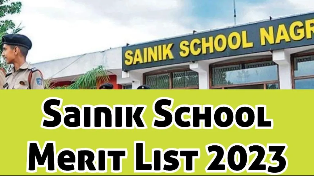 Sainik School Merit List