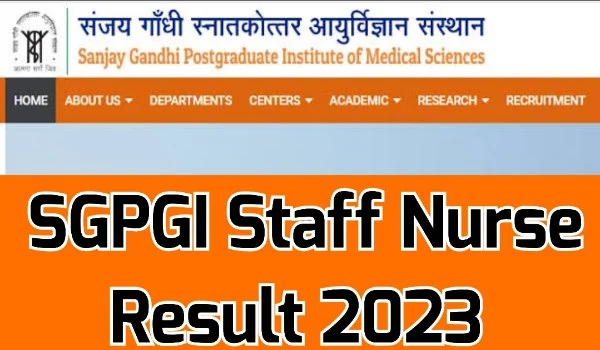 SGPGI Staff Nurse Result