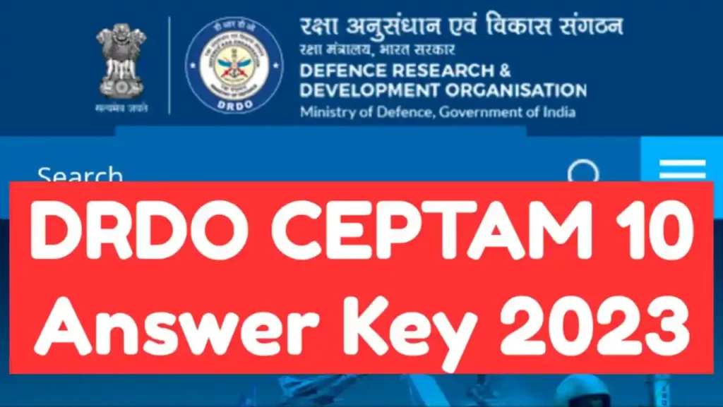 DRDO CEPTAM 10 Answer Key 2023