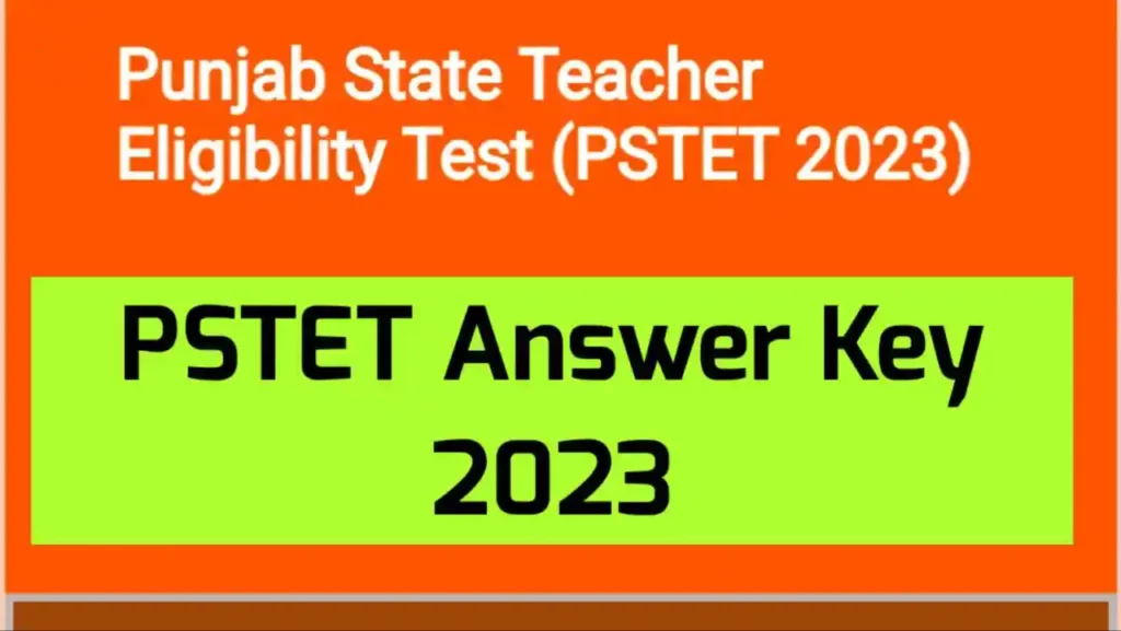 PSTET Answer Key 2023