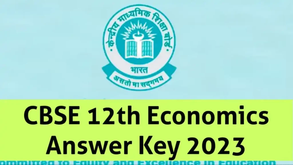 CBSE 12th Economics Answer Key 2023