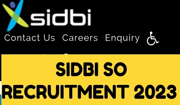 SIDBI SO Recruitment