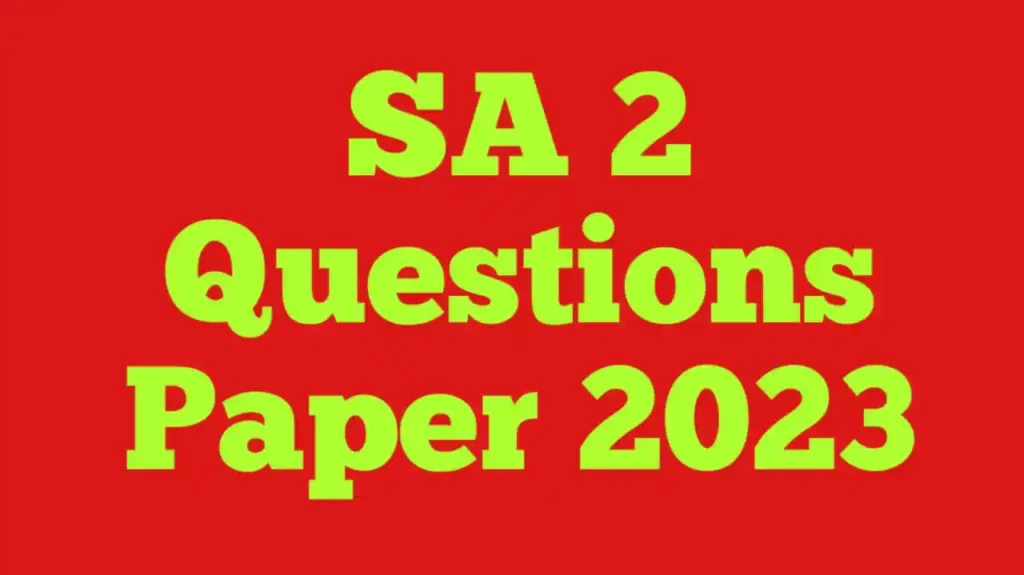 AP SA 2 Question Paper